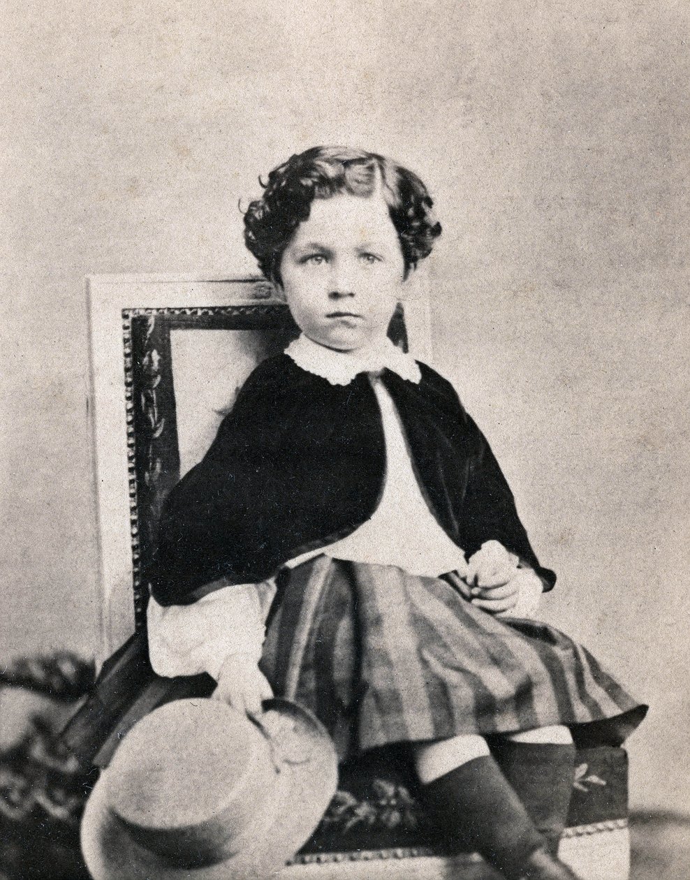 Portrét císařského prince Evžena Ludvíka Napoleona Bonaparta (1856-1879), syna Napoleona III. Anonymní fotografie pořízená ve Fontainebleau v červnu 1860 od Unknown photographer