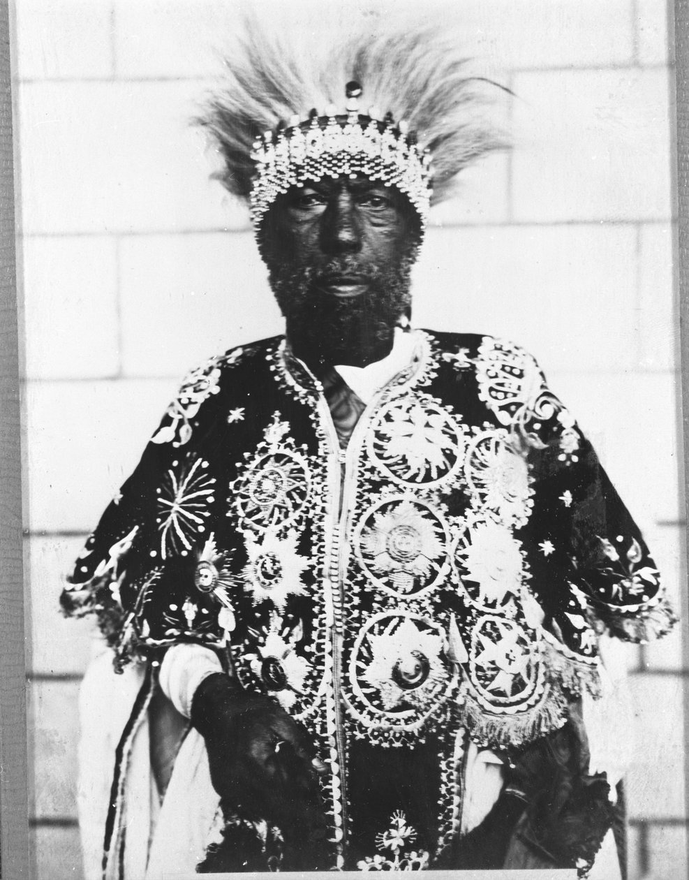 Portrét Menelika II. (1844 - 1913) krále Etiopie. od Unknown photographer