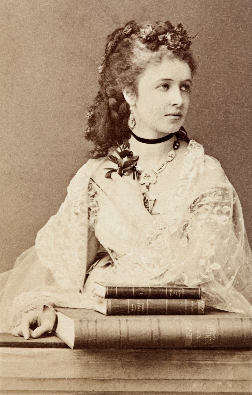 Portrét Pauline Lucca, cca 1860 (č/b foto) od Unknown photographer