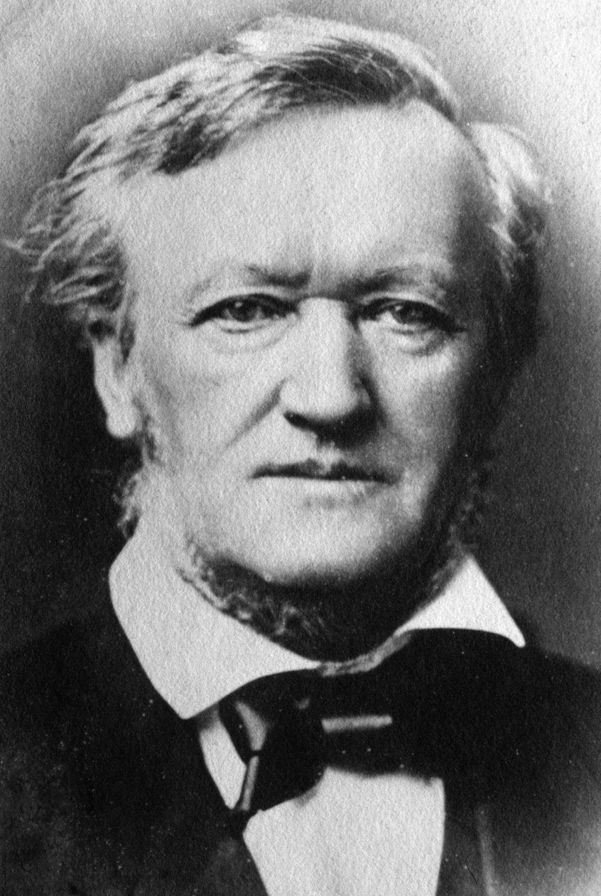 Portrét Richarda Wagnera (černobílá fotografie) od Unknown photographer