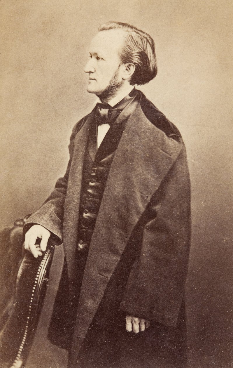Portrét Richarda Wagnera, cca 1860 (č/b foto) od Unknown photographer