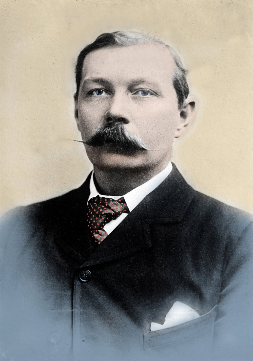 Portrét Sira Arthura Conana Doyla (1859-1930), anglického spisovatele, tvůrce postavy „Sherlocka Holmese“. od Unknown photographer