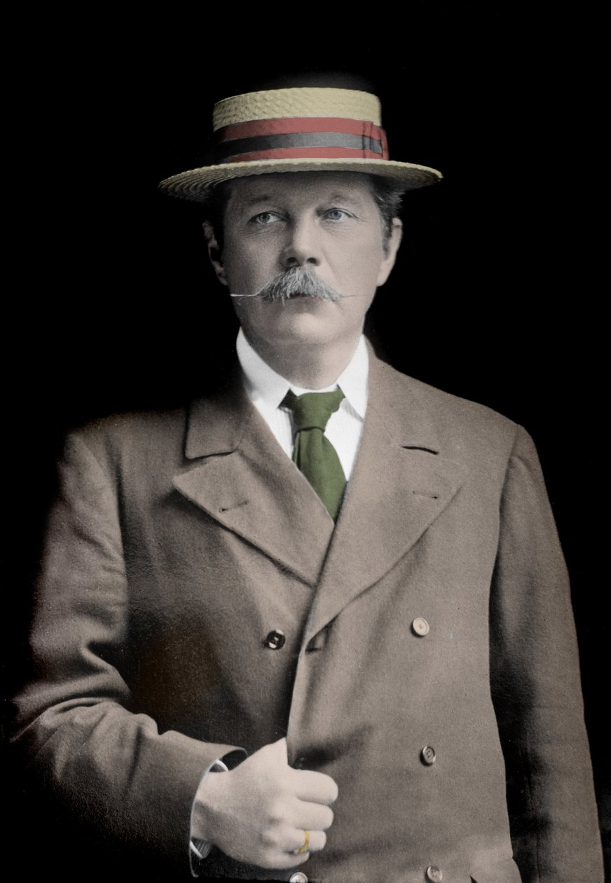 Portrét Sira Arthura Conana Doyla (1859-1930), anglického spisovatele, tvůrce postavy „Sherlocka Holmese“. od Unknown photographer
