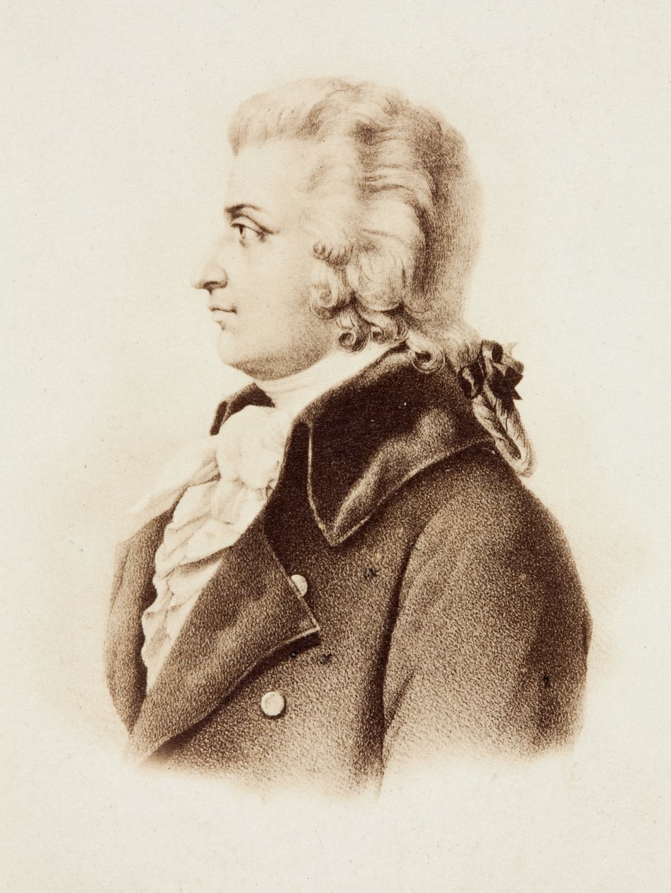 Wolfgang Amadeus Mozartin muotokuva od Unknown photographer