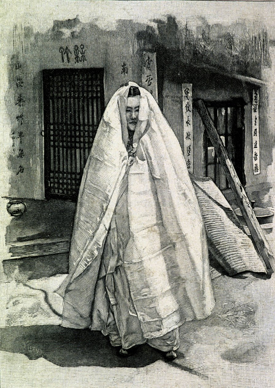 Portrét korejské dámy na konci 19. století. od Unknown photographer