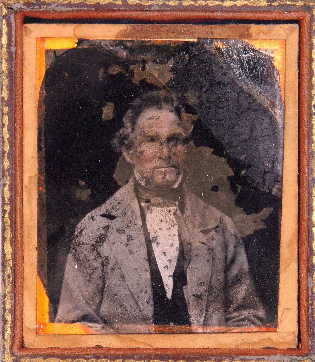 Portrét muže. Daguerrotypie (Daguerre) pod rámem kolem roku 1850. od Unknown photographer