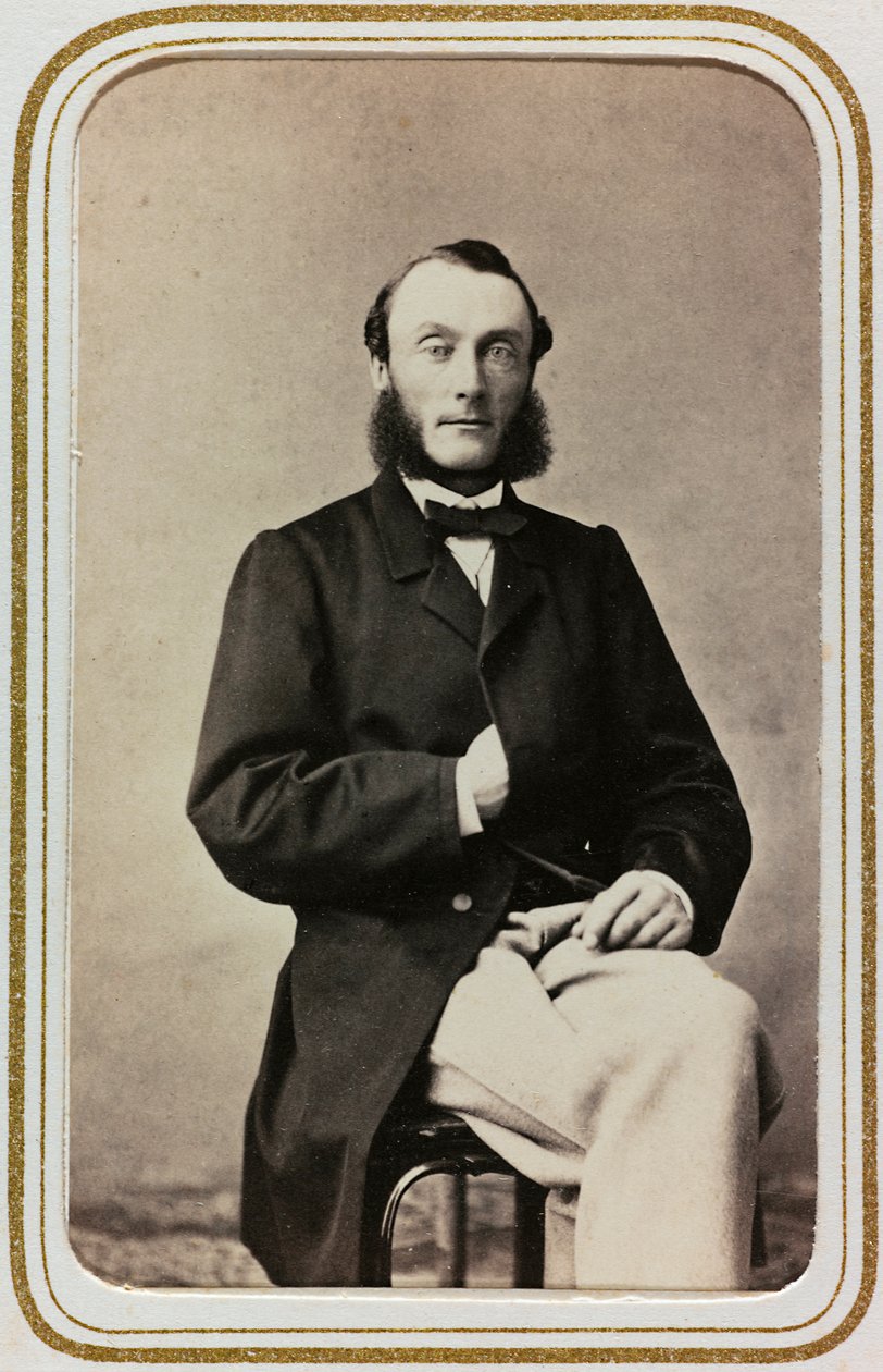Portrét muže, vizitka; na podložce je uvedeno "Robert Ditzinger (1826-1891)". od Unknown photographer