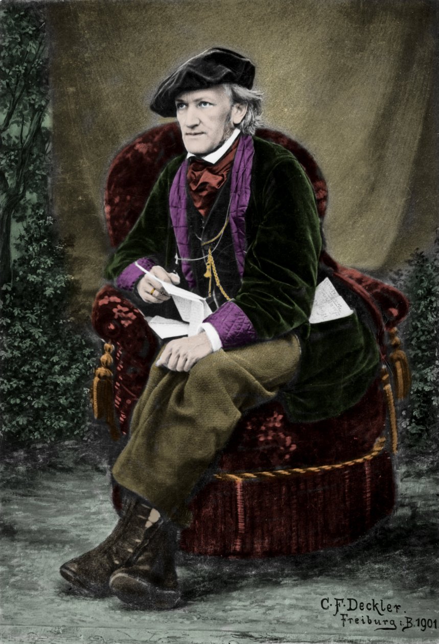 Portrét skladatele Richarda Wagnera (1813-1883) ve vile Tribschen ve švýcarském Lucernu. od Unknown photographer
