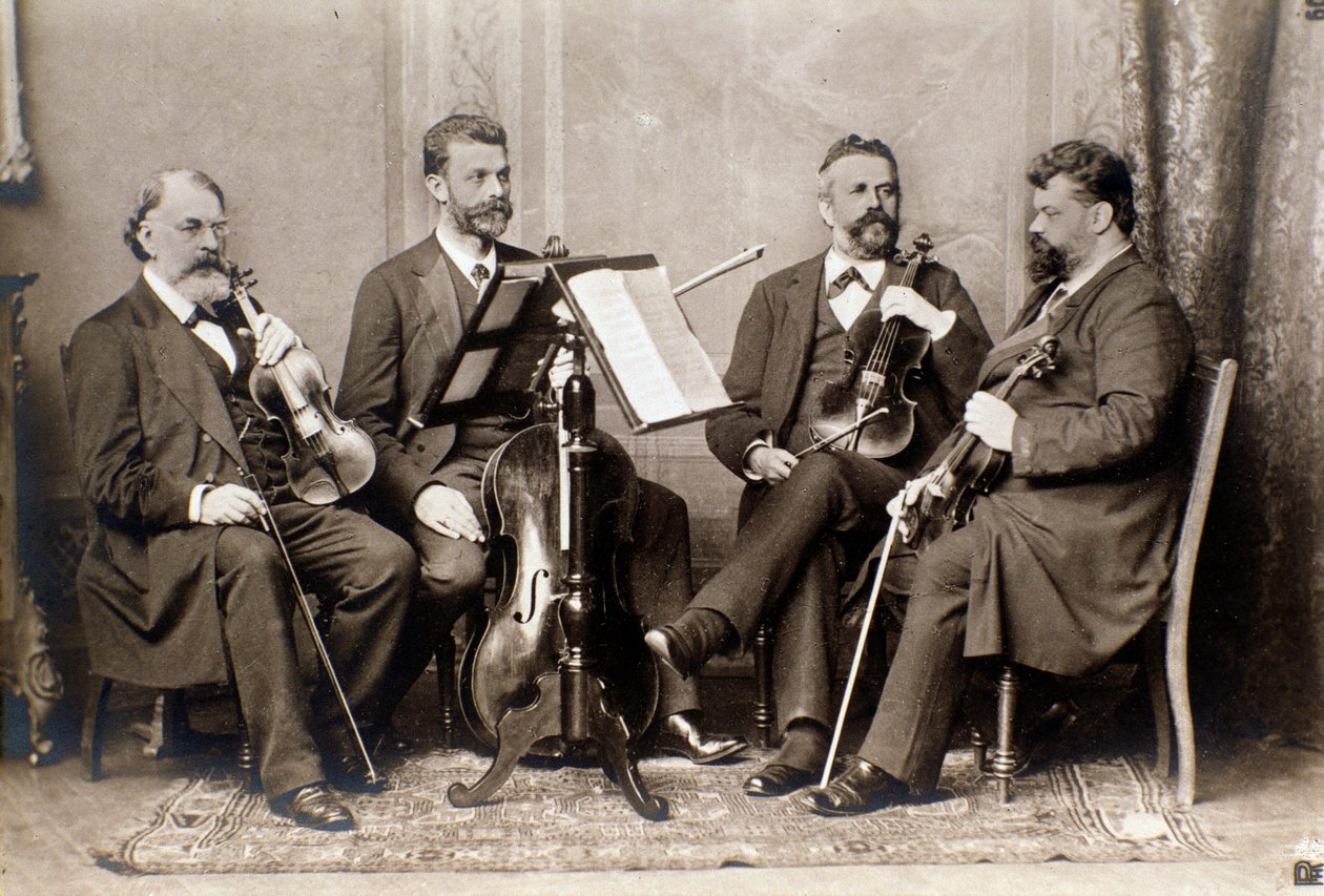 Portrét členů Joachimova kvarteta, kolem roku 1900 (čb fotografie) od Unknown photographer