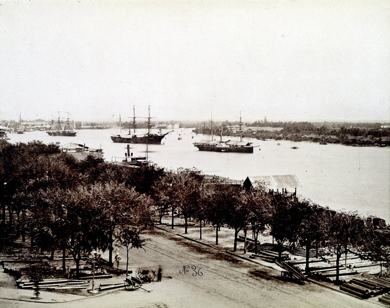 Řeka Saigon, Vietnam od Unknown photographer