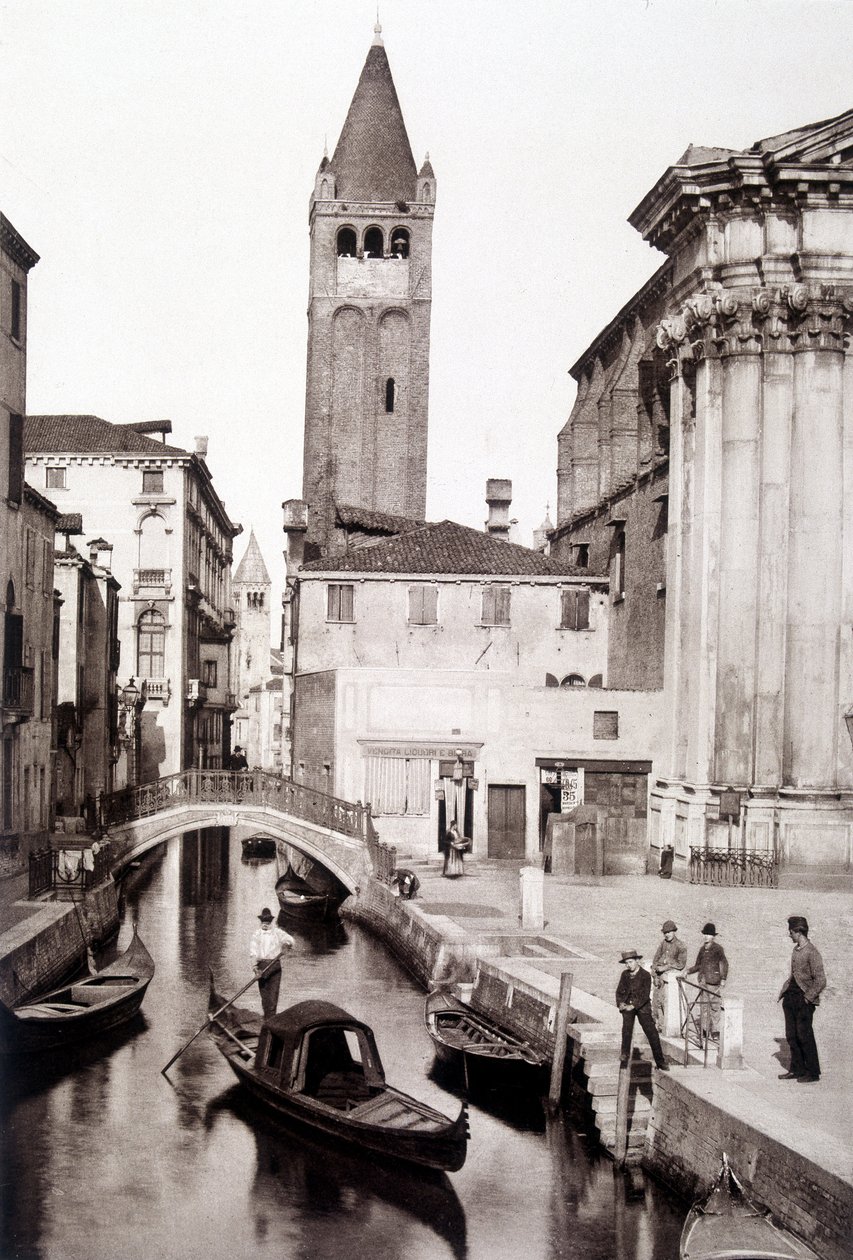 Čtvrť San Giovanni e Paolo v Benátkách - fotografie, konec 19. století od Unknown photographer