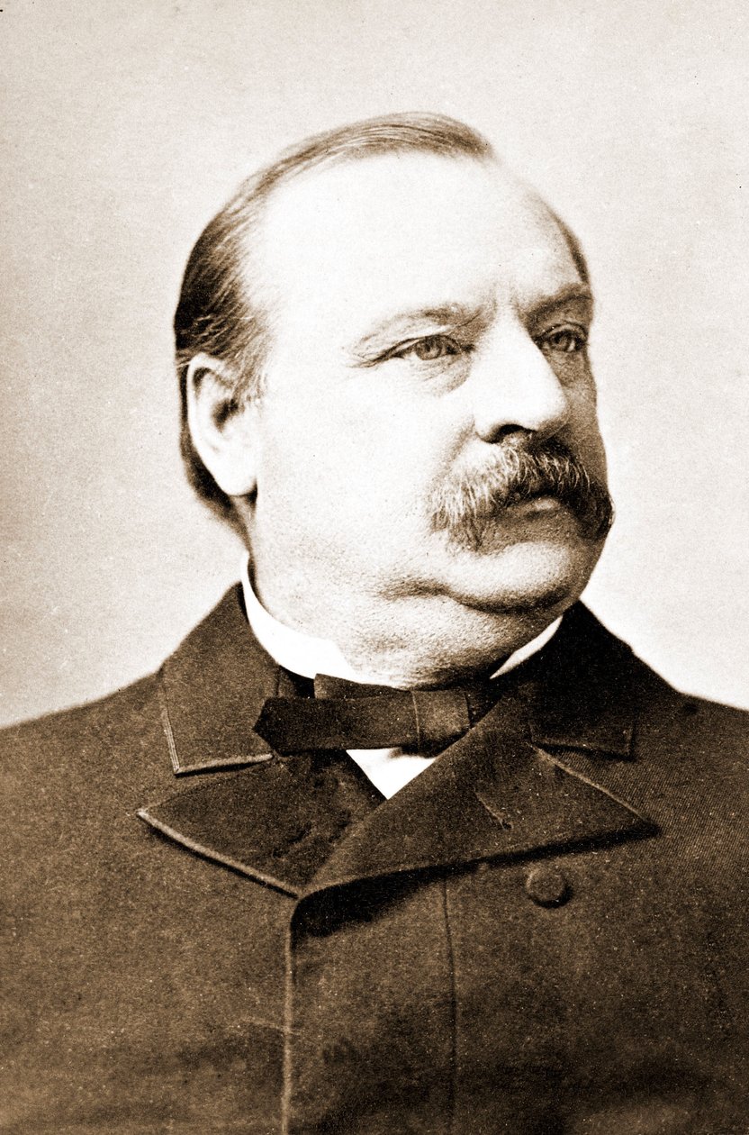 Stephen Crover Cleveland (1837-1908), prezident Spojených států amerických. od Unknown photographer