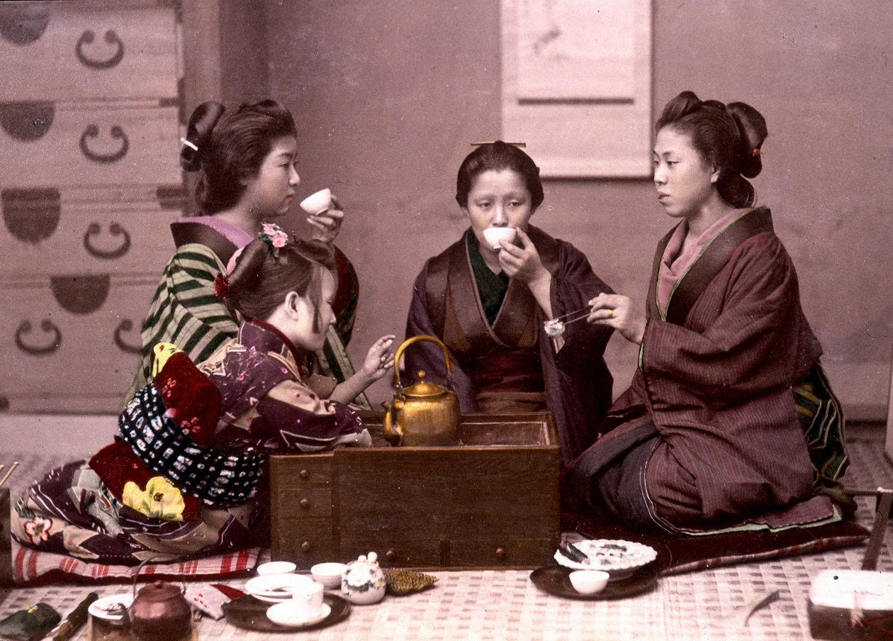 Čaj doma, Japonsko, konec 19. století - Archiv zahraničních misí od Unknown photographer