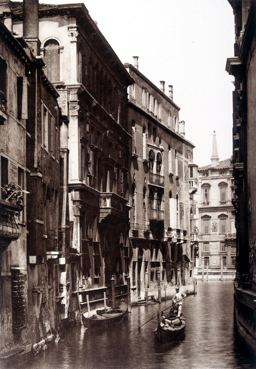 Kanál Grimani v Benátkách - fotografie, konec 19. století od Unknown photographer