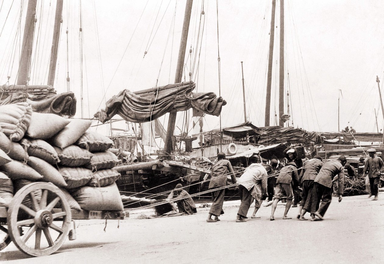 Přístav Hong Kong kolem roku 1880. od Unknown photographer