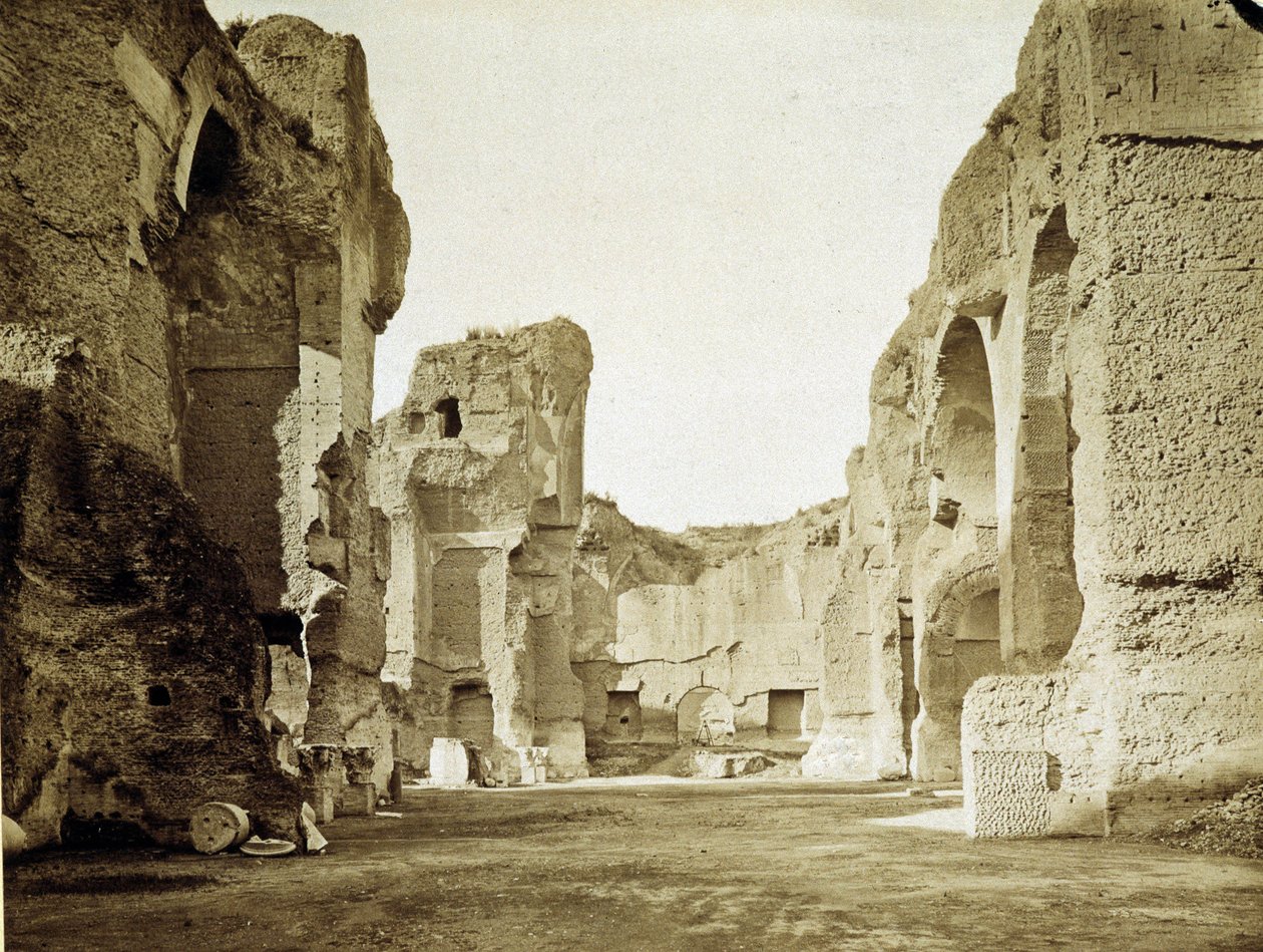Ruiny termálních lázní Caracalla v Římě od Unknown photographer