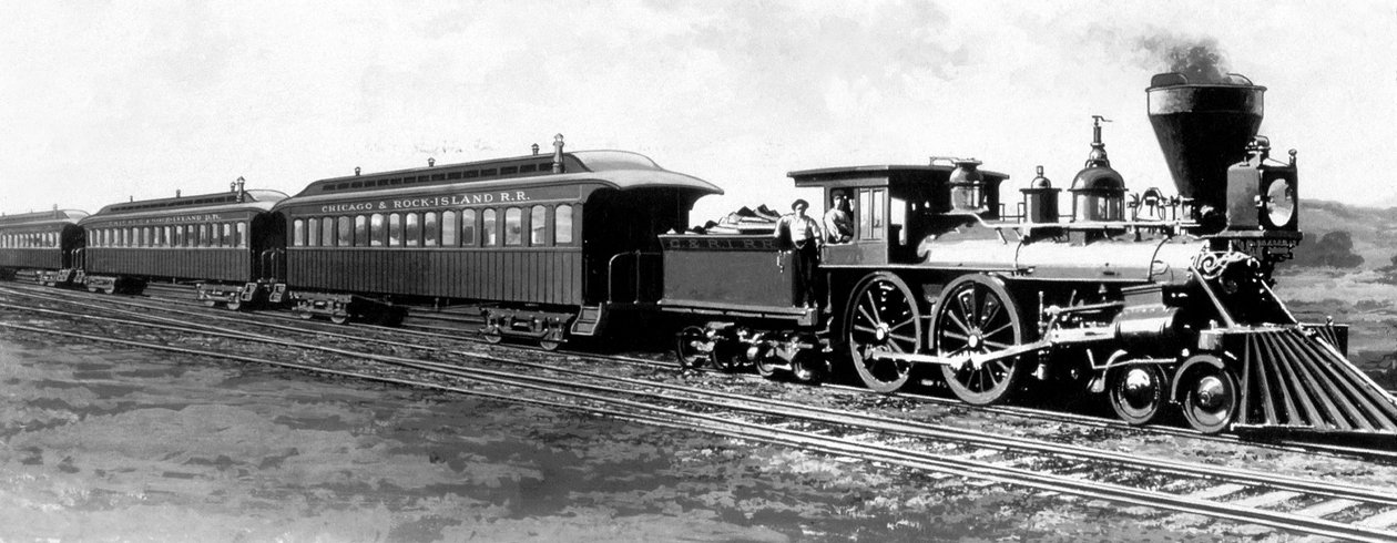 Vlak Chicago, Rock Island a Pacific Railroad (CRI&P RR) používaný od roku 1852 od Unknown photographer