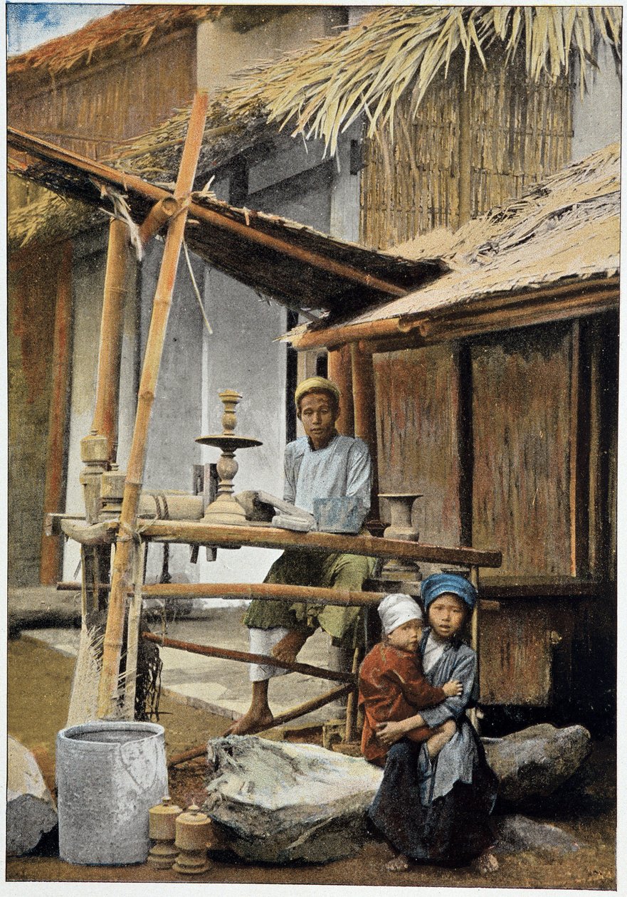 Turner, řemeslník z Tonkinu. Rytina konce 19. století. od Unknown photographer