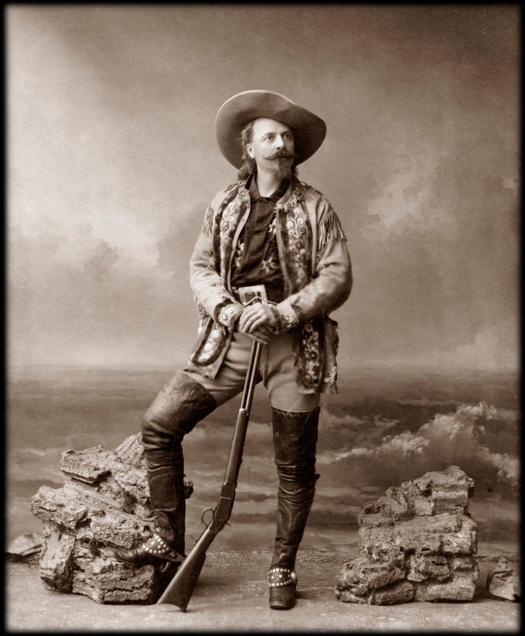 William Frederick Cody - známý jako Buffalo Bill - Portrét Buffalo Billa (1846-1917), plukovník William Cody od Unknown photographer
