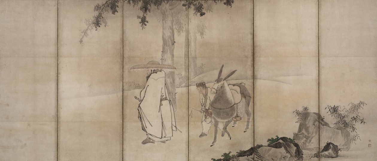 Sushi hrubý plán d chléb ventilátor g tisk road, air rly 1600s. od Unkoku Tōgan