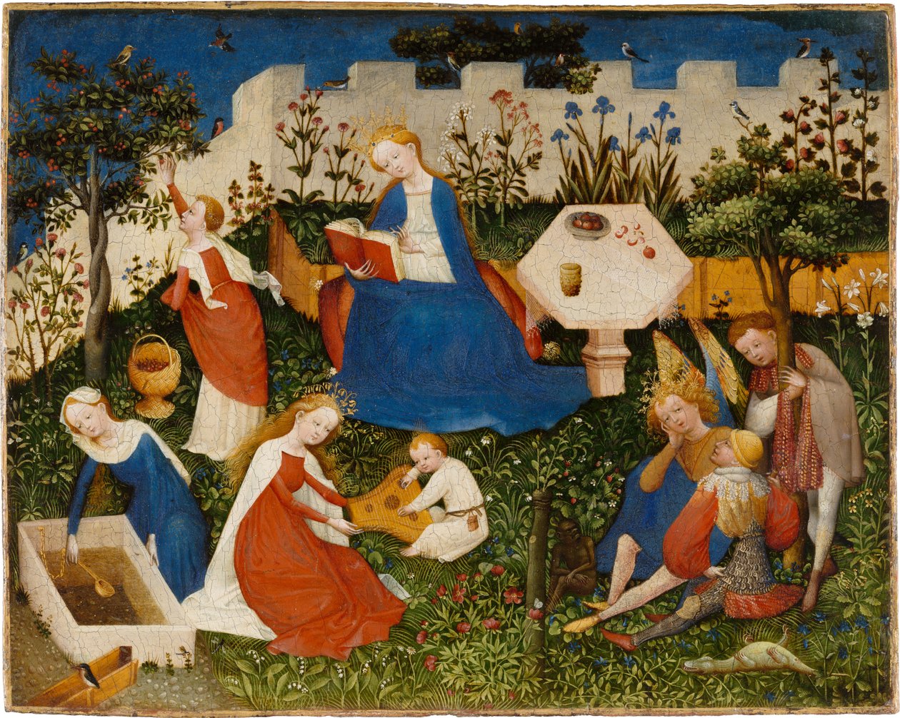 The Little Garden of Paradise, c.1410-20 (mixed media na dubu) od Upper Rheinish Master