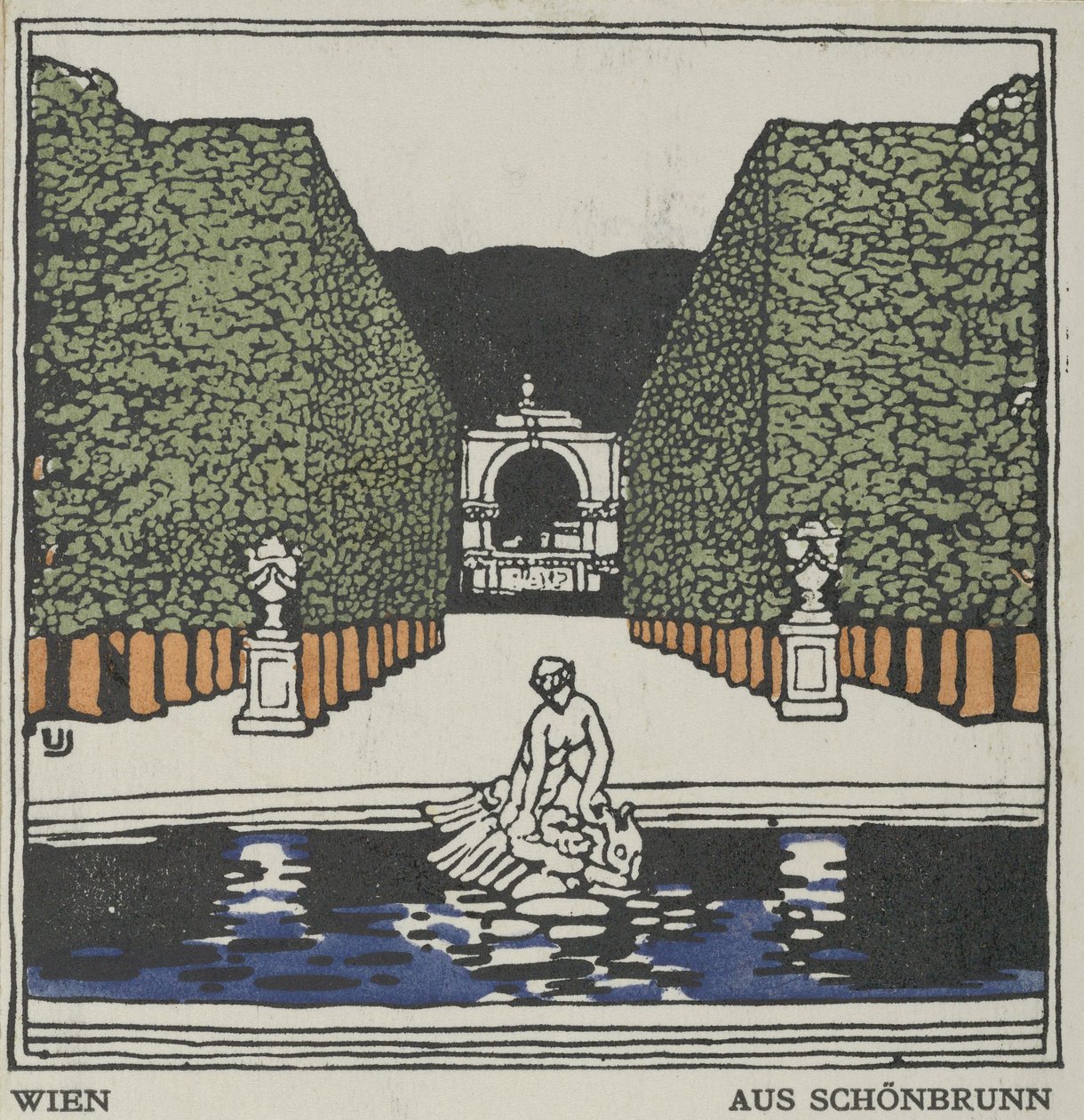 Vídeň: Ze Schönbrunnu, 1908. od Urban Janke
