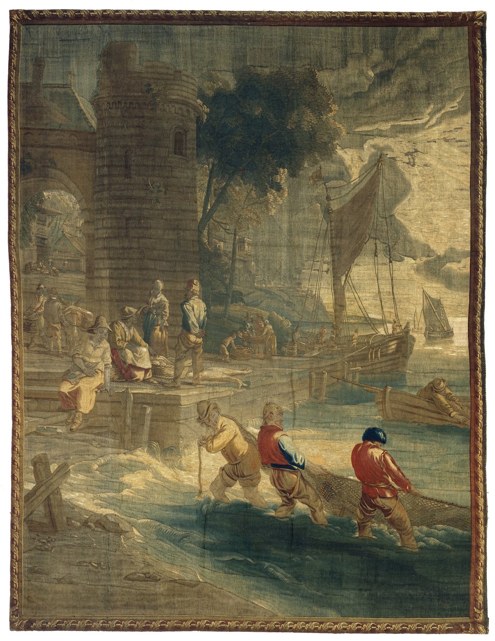 Rybářské nábřeží Lidový život do Teniers od Urbanus Leyniers