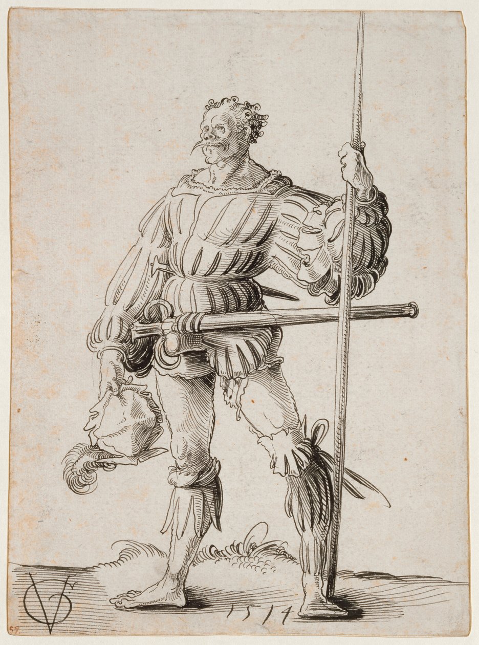 Voják s kopím, 1514 od Urs Graf