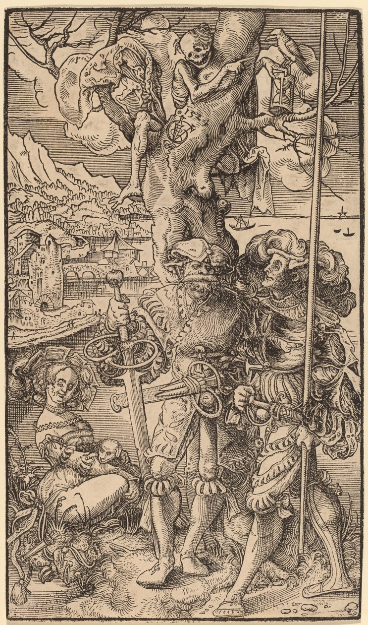 Dva žoldáci a žena, 1524. od Urs Graf