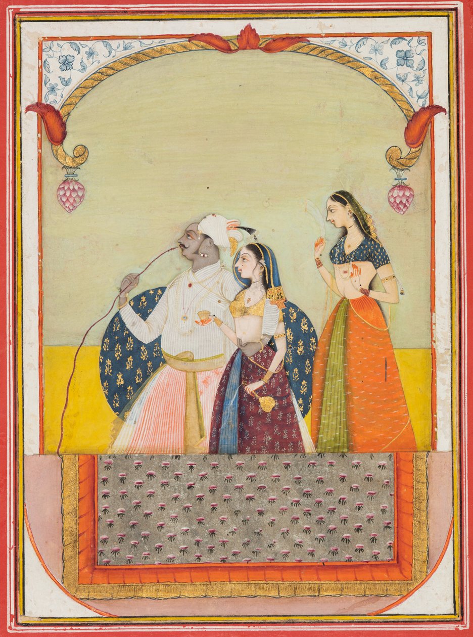 Maharaja Shri Anand Singh-ji a jeho choť od Ustad Murad