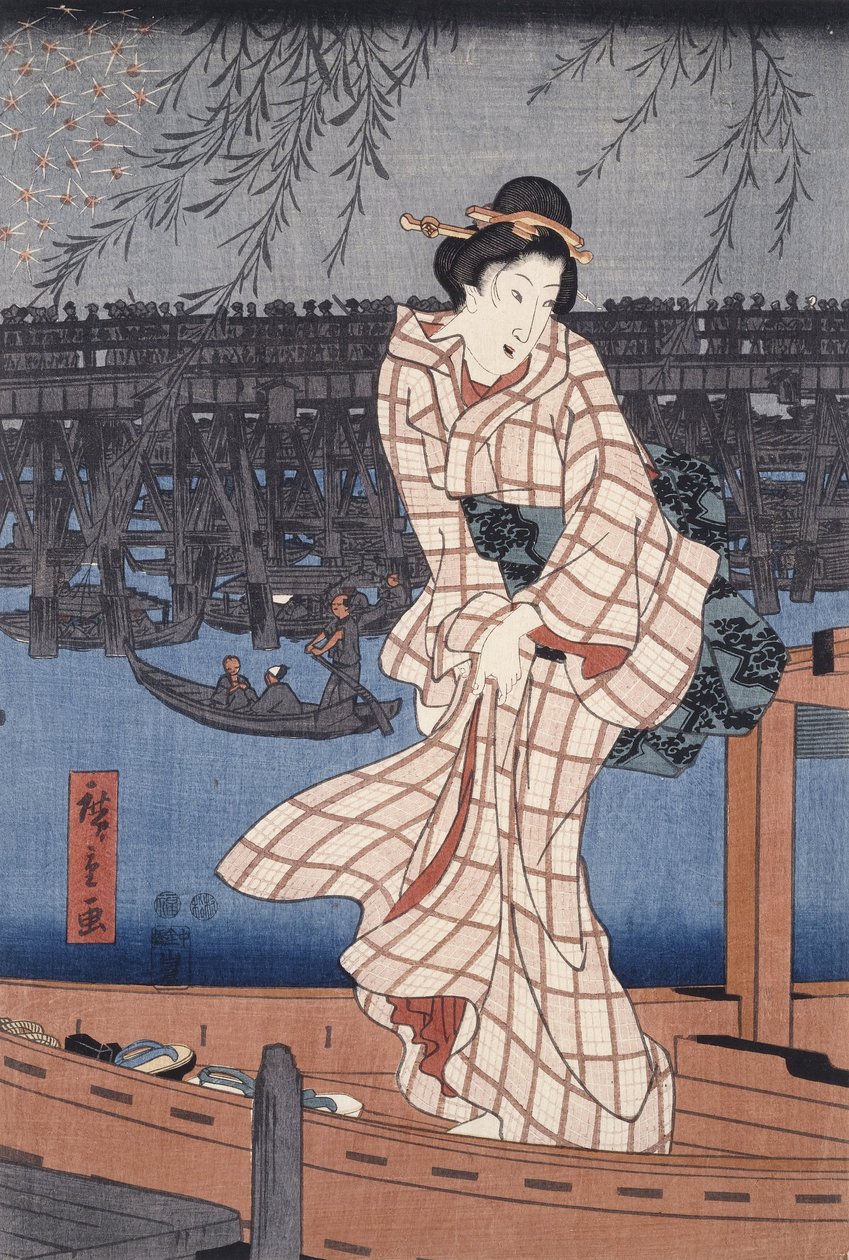 Večer na řece Sumida od Utagawa Hiroshige