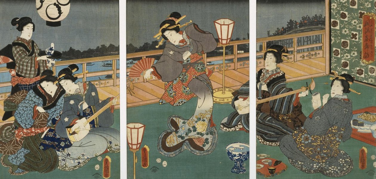 Kurtizány Zábavné od Utagawa Kunisada
