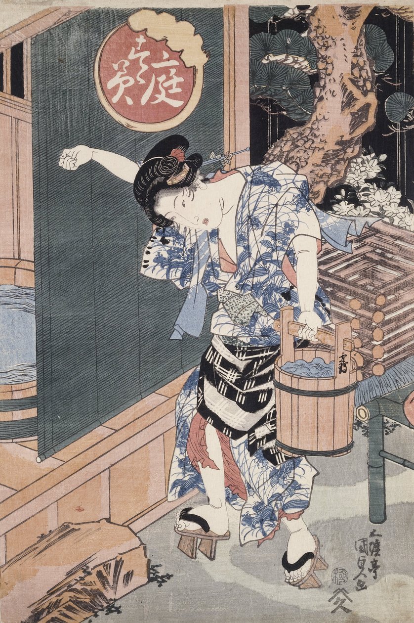 Zahradní vana od Utagawa Kunisada