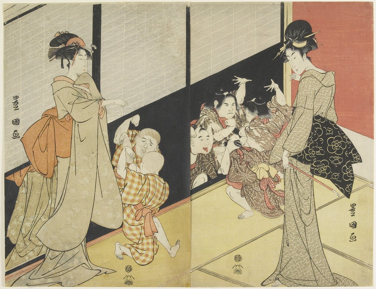 Děti, které se těší ze svých úvah, 1704-1825 od Utagawa Toyokuni