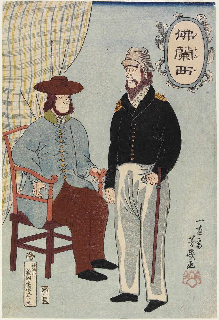 Francouzi, leden 1861 od Utagawa Yoshiiku