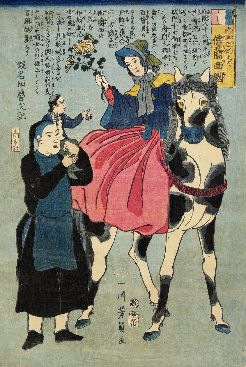 Francie, únor 1862 od Utagawa Yoshikazu