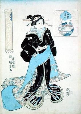 Portrét dámy (dřevořez) od Utagawa Kunisada