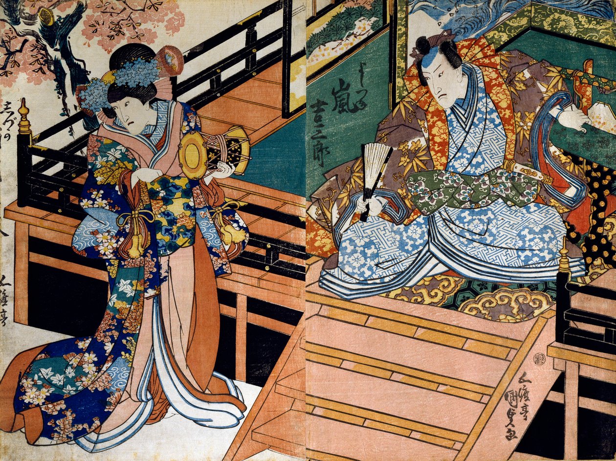 Dlouhý vzorec je pro Dr. Looneyho a Toshia ca r. od Utagawa Kunisada