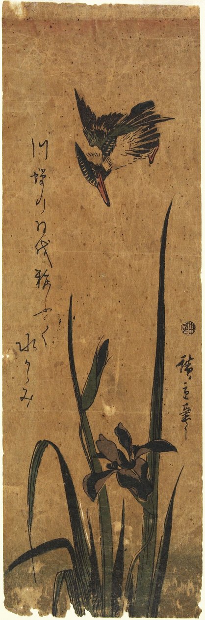 (Iris a ledňáček), 1830-1858 od Utagawa Hiroshige