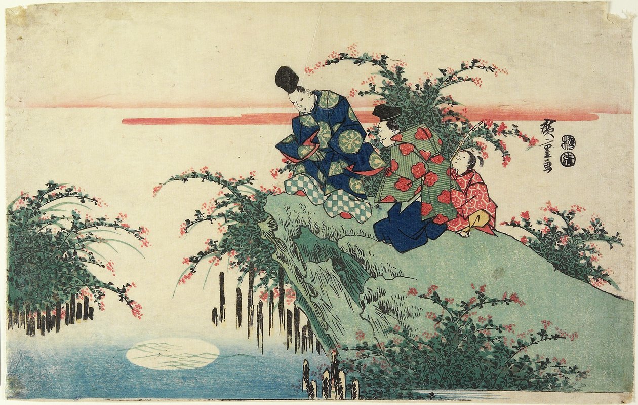 (Reflection of Moon), počátek 19. století od Utagawa Hiroshige