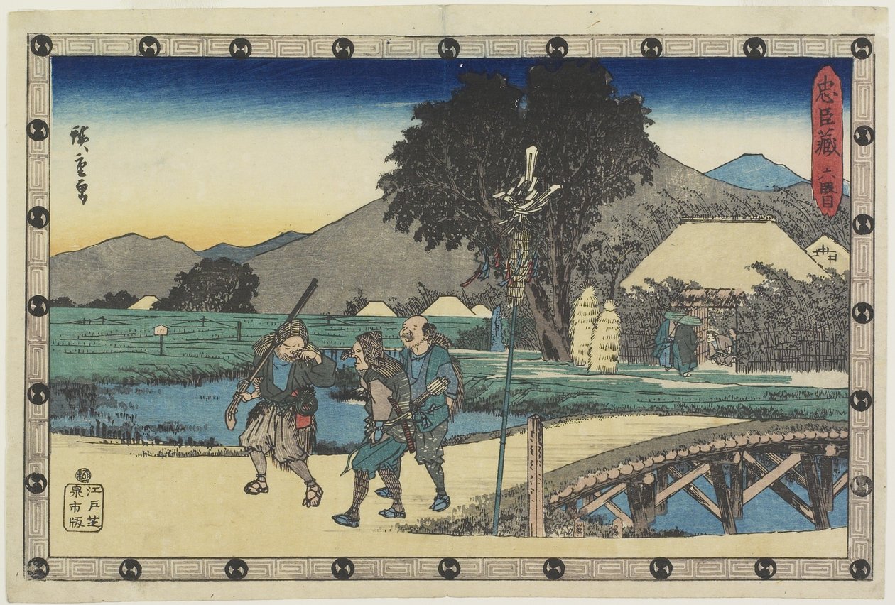 Zákon 6, 1838 od Utagawa Hiroshige