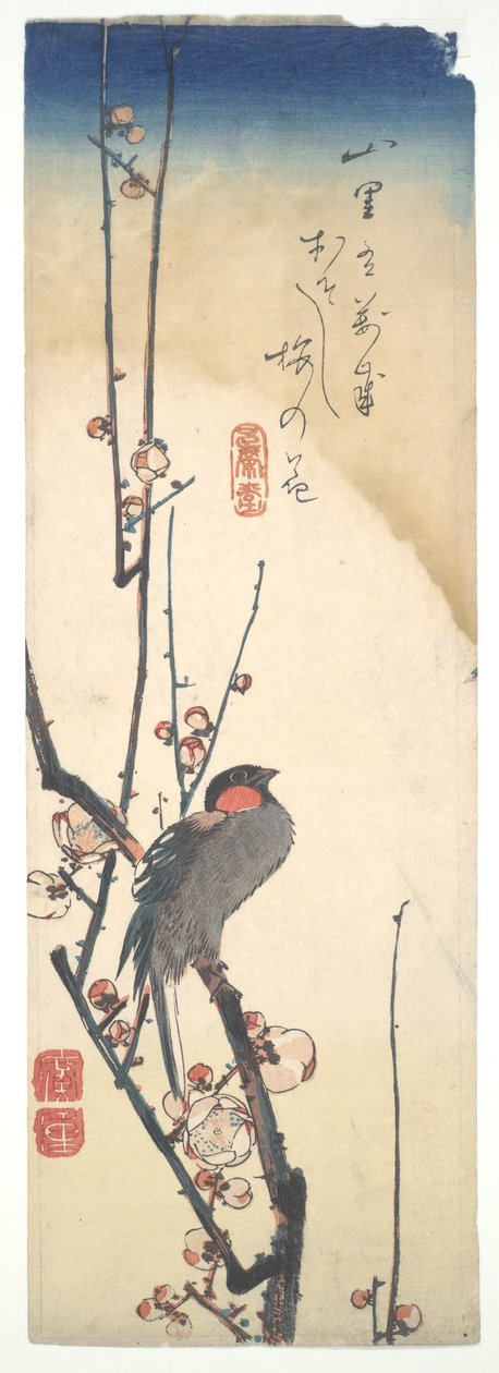 Pták a švestka od Utagawa Hiroshige