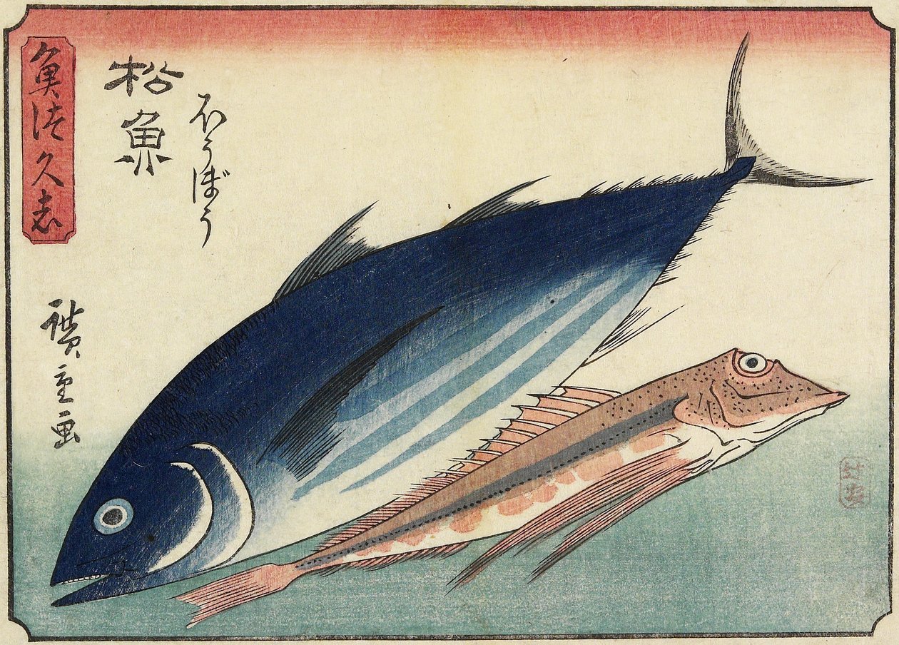 Bonito a Gurnard, 10-9 od Utagawa Hiroshige