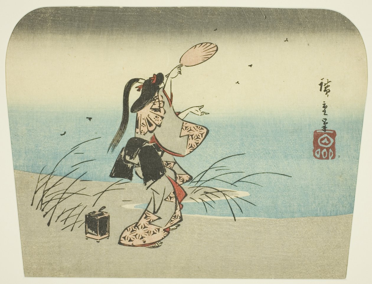 Chytání světlušek od Utagawa Hiroshige