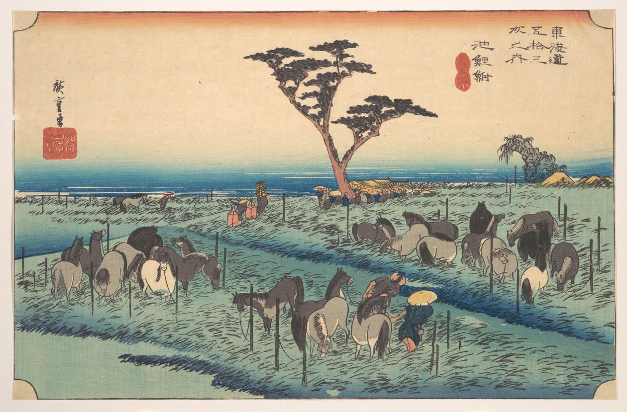 Chiriu, stanice č. 40 od Utagawa Hiroshige