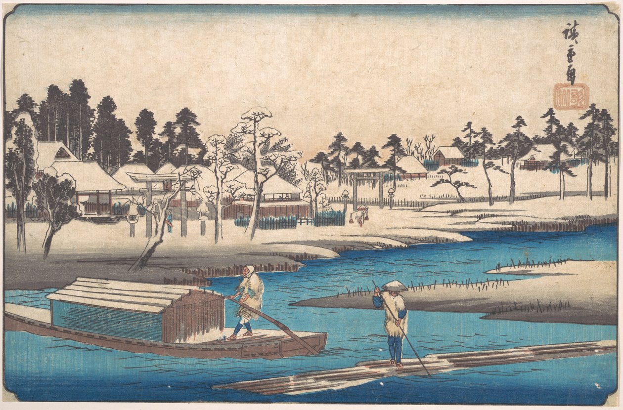 Po sněžení se v Massaki vyjasňuje od Utagawa Hiroshige