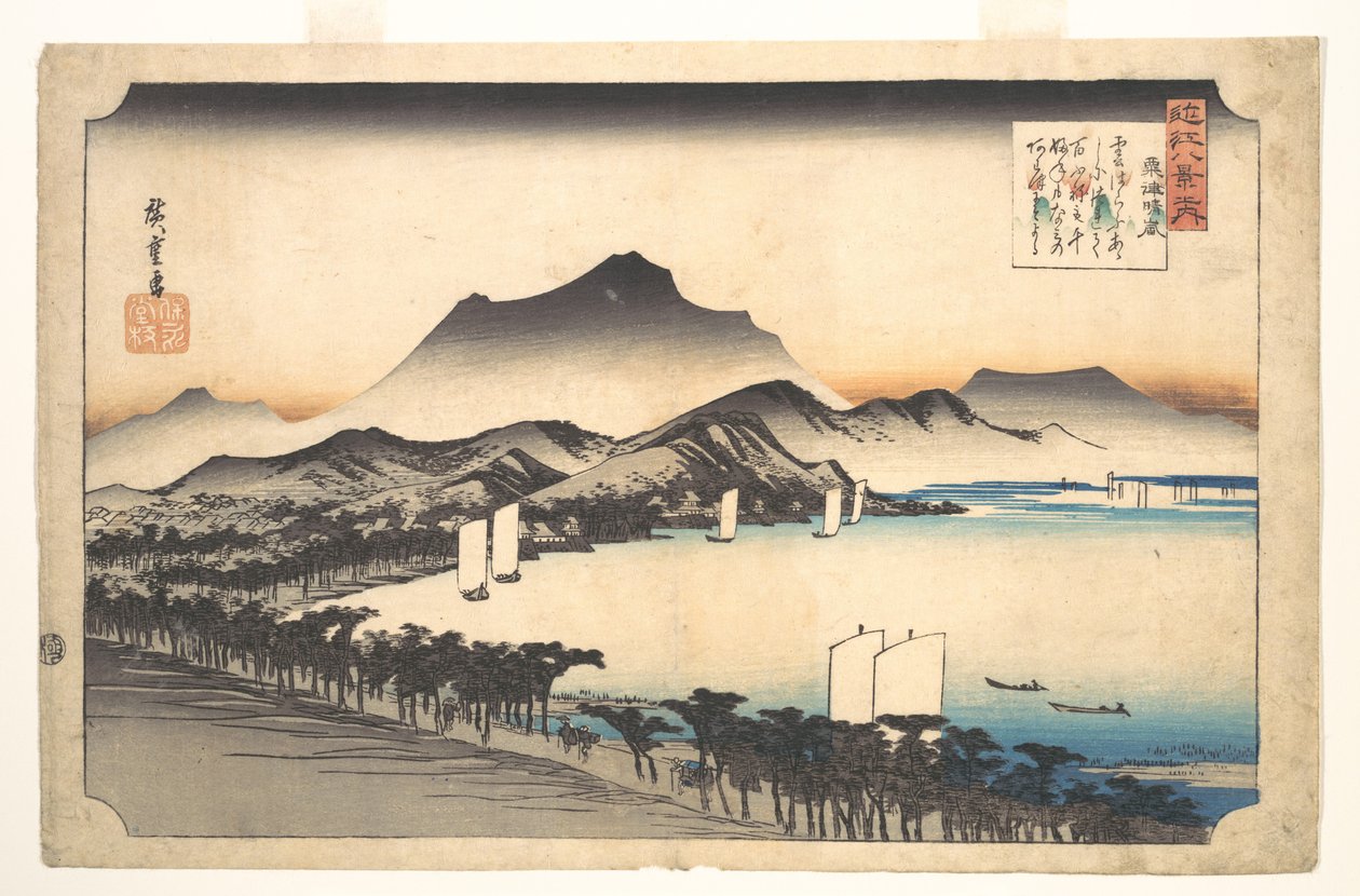 Vyjasňující se počasí v Awazu od Utagawa Hiroshige