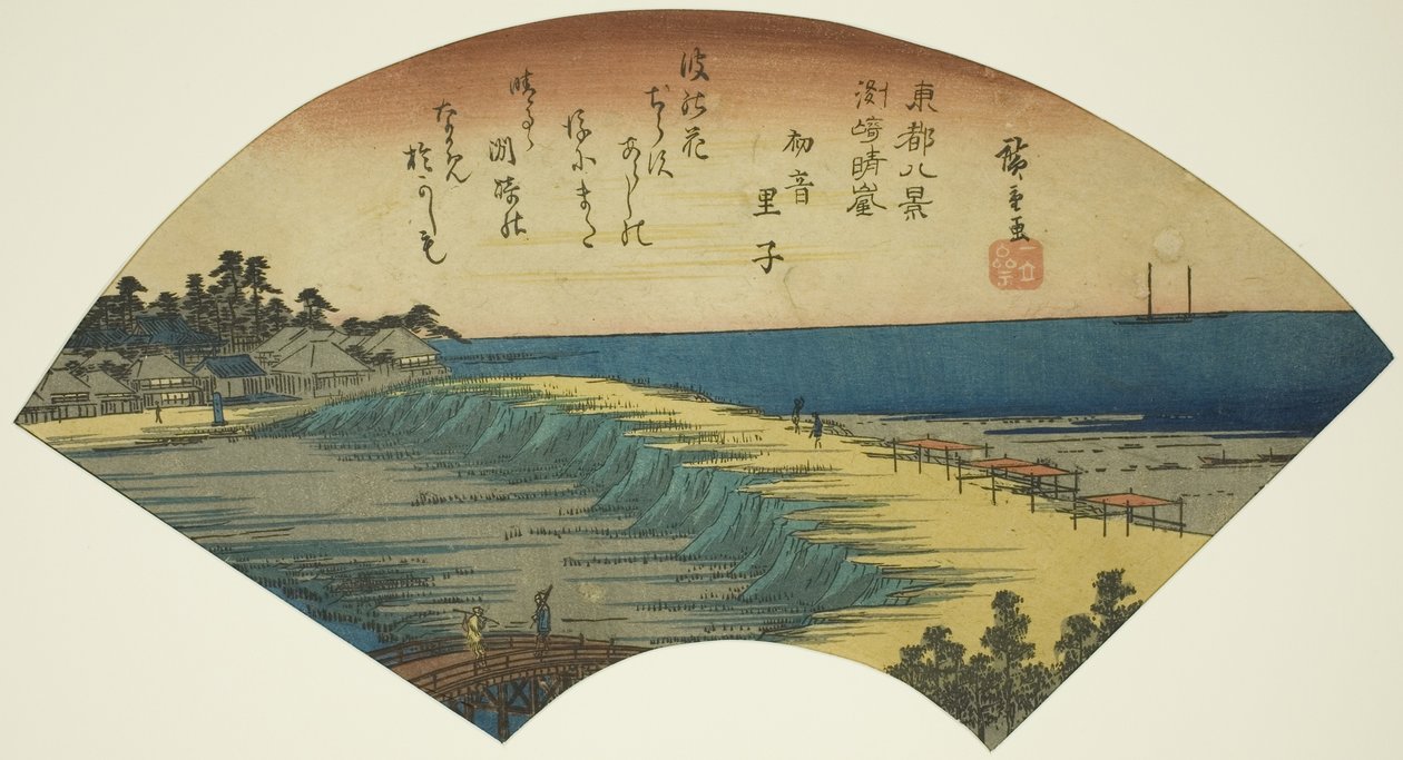 Clearing Weather at Susaki (Susaki seiran), ze série „Osm pohledů na východní hlavní město (Toto hakkei)“ od Utagawa Hiroshige