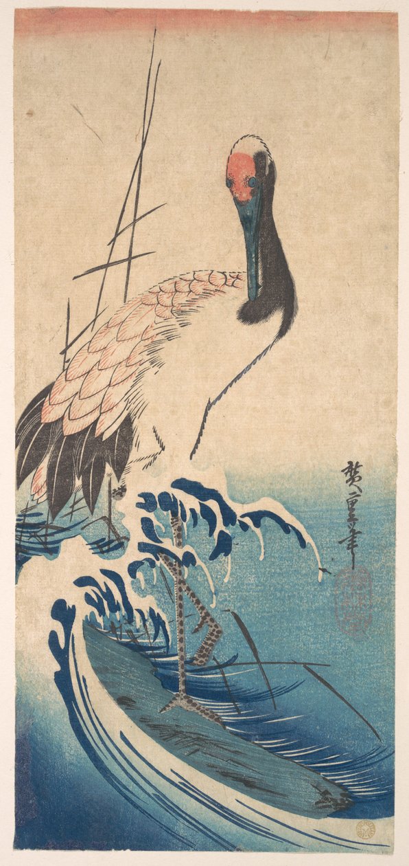 Crane a Surf od Utagawa Hiroshige