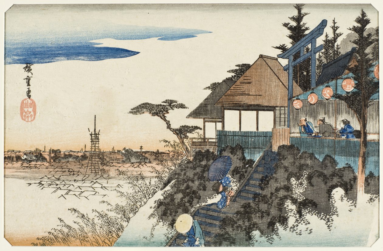 Východní svah u svatyně Kanda Myōjin od Utagawa Hiroshige